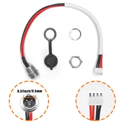 Hoverboard Balancing Battery Charger Port Practical 3 Pin/Prong 4 Wire Power Cable Kits For Electric Scooter Replacement Parts