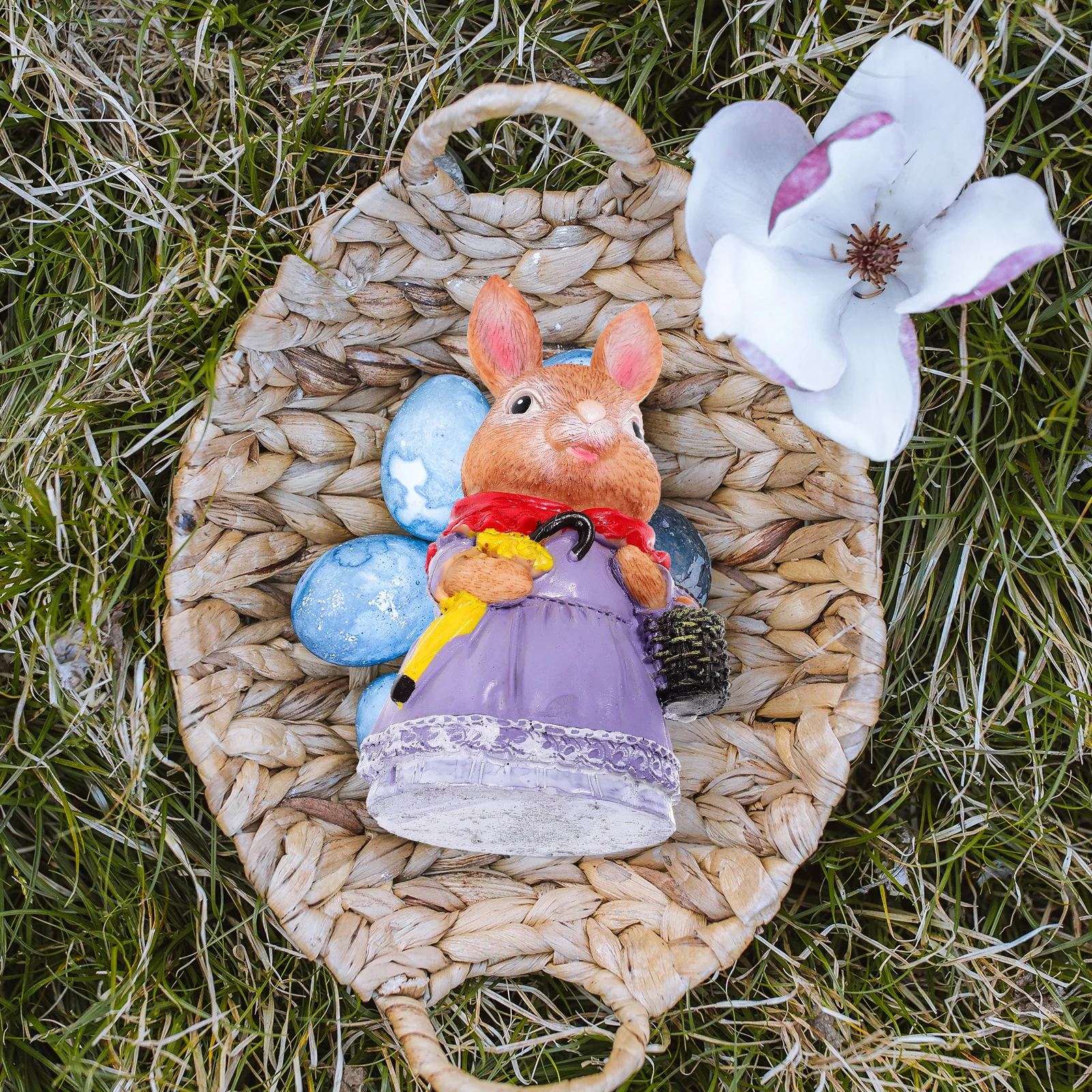

Rabbit Ornament Bunny Crafts Modeling Tiny Figurines Landscape Resin Desktop Ornaments Decor