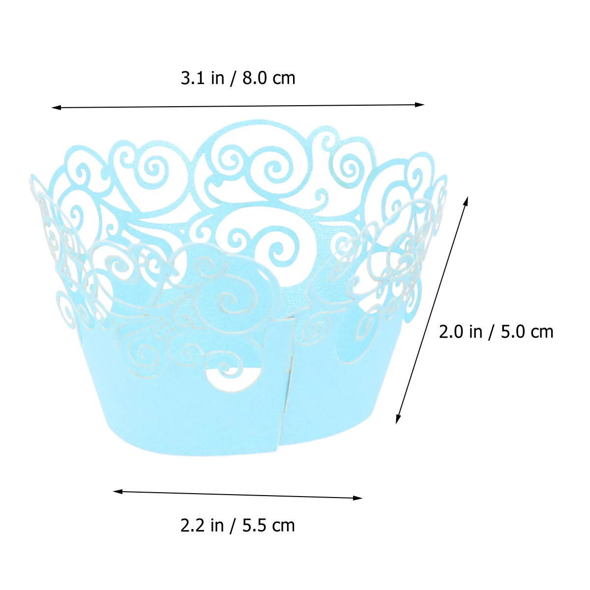 60Pcs Paper Cupcake Wrappers Hollow Lace Design Cake Liners for Wedding Birthday Baby Shower Party Muffins