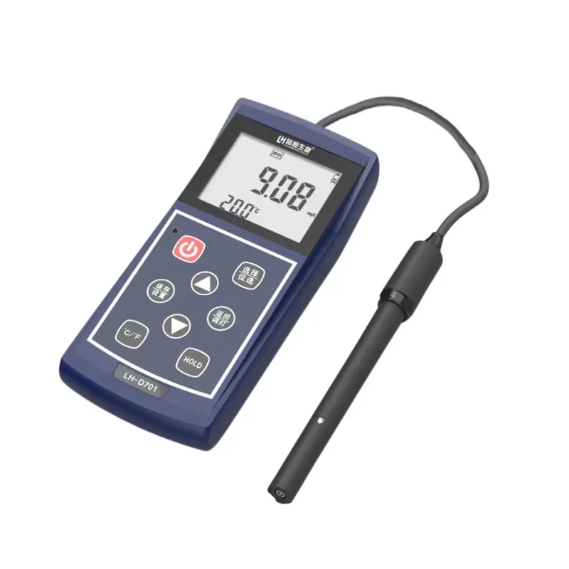 Tester per misuratore di ossigeno disciolto portatile ricaricabile per test dell'acqua dell'acquacoltura LH-D701