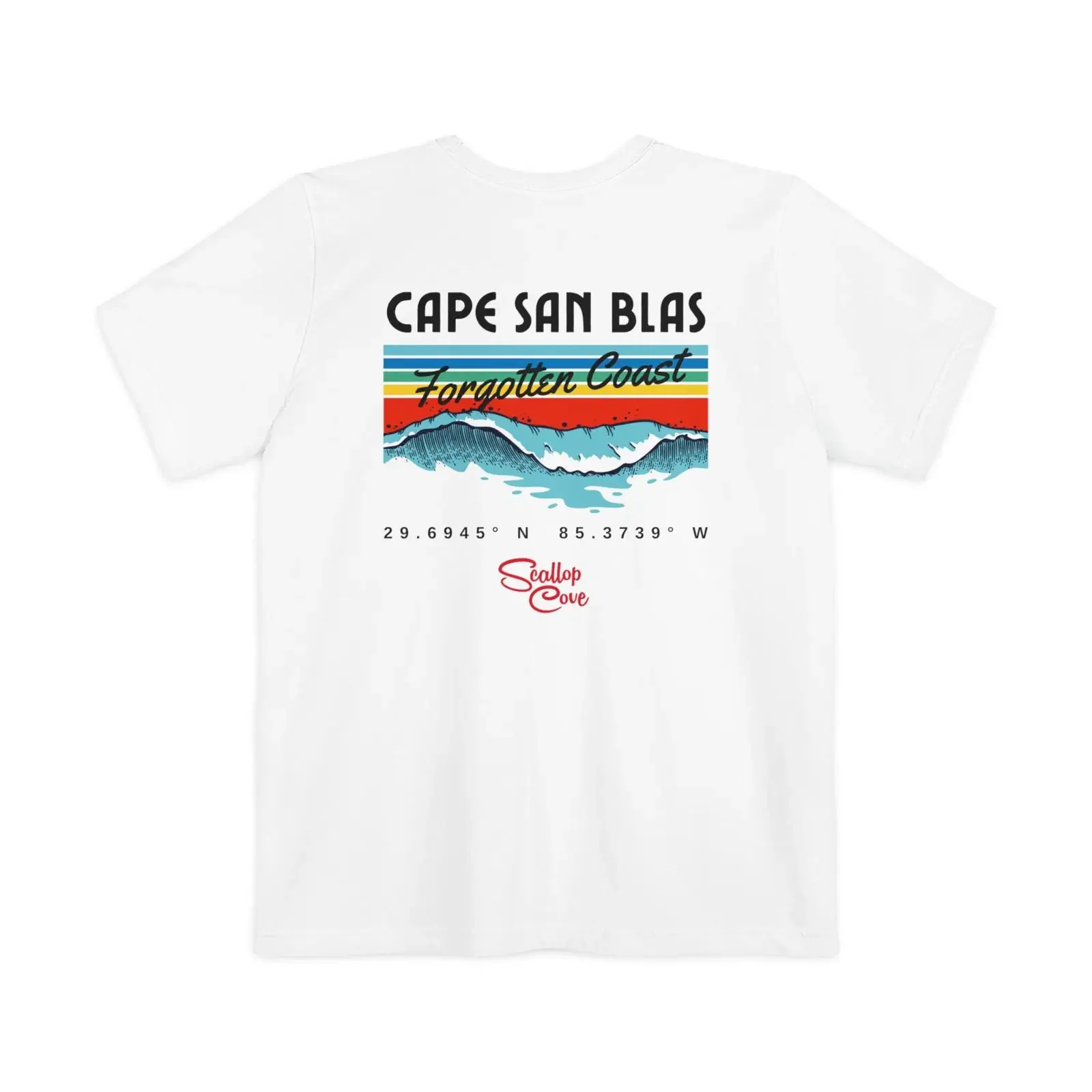Camiseta de bolsillo Forgetten Coast Cape San Blas vintage lavada unisex, ropa de diseñador casual, ropa de calle cómoda para hombre, moda.