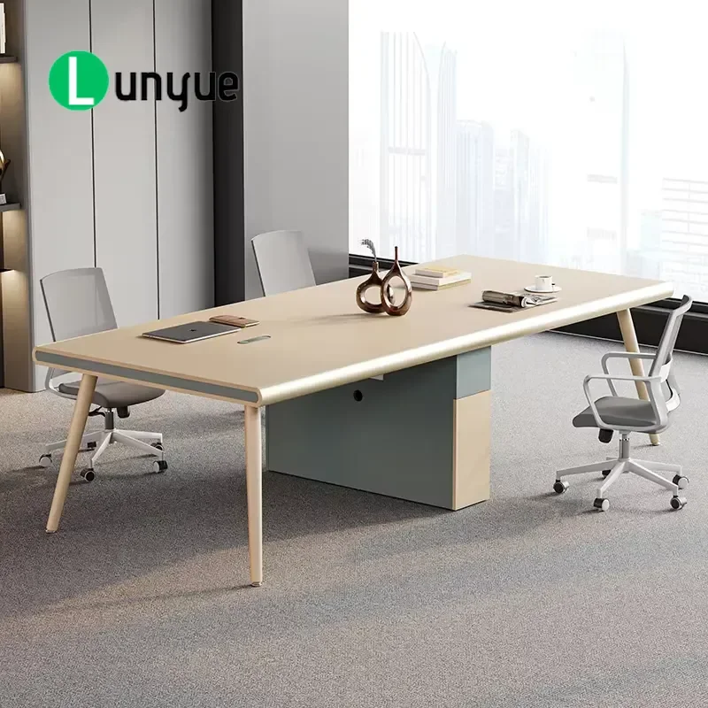 Simple Modern Eco-Friendly Durable Wood Conference Table for School Office Home Meeting Room Sturdy Furniture
