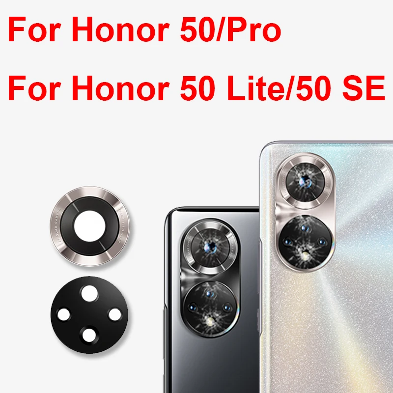 For Huawei Honor 50 Pro 50Lite 50se Rear Camera Lens Glass Back Camera Glass Lens Glass with Sticker Replacement Parts