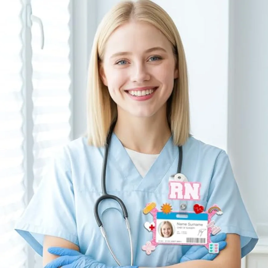 Badge Buddy Pin Holder - 8 Hole Pins Topper Display Badge Buddy Card Horizontal Nurse Accessories for Nursing Medical Healthcar
