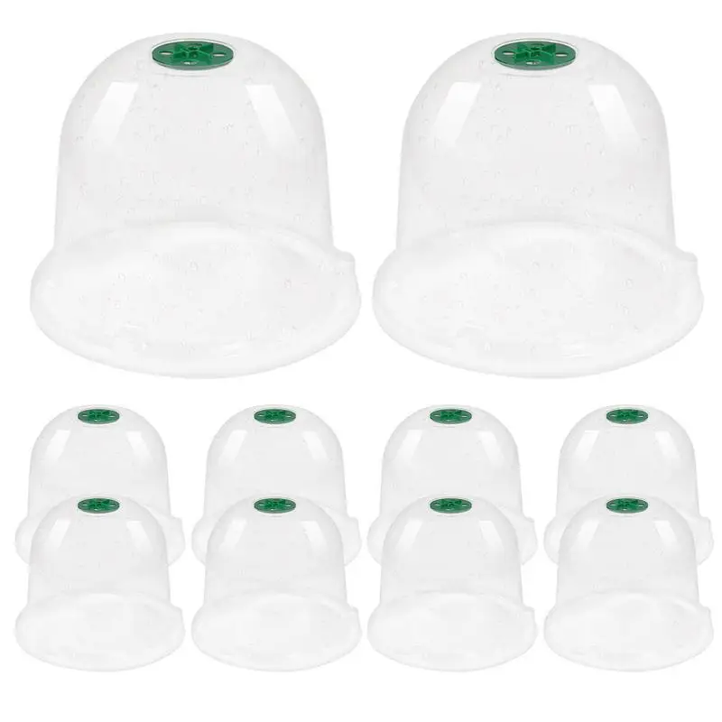 

5Pcs Nursery Pot Transparent Plastic Seed Pet Astra Cups With Cover Moisture Dome Tray Transplanting Flower Pot Containers