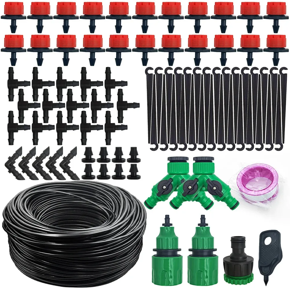 

5-20M Drip Irrigation System Plant Watering Set Watering Kit Adjustable Drippers
