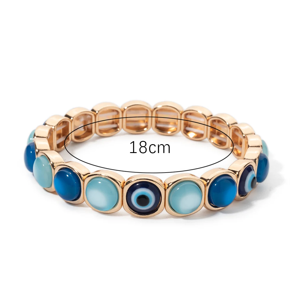 2024 New Design 10mm Enamel Bangle For WOMEN Gold Color Crystal Charm  Elastic Bracelets Hand Accessory