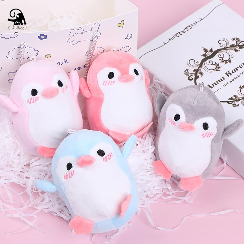 1 pz colore casuale adorabile 12 cm pinguino farcito peluche regalo per bambini portachiavi bambola giocattolo di peluche