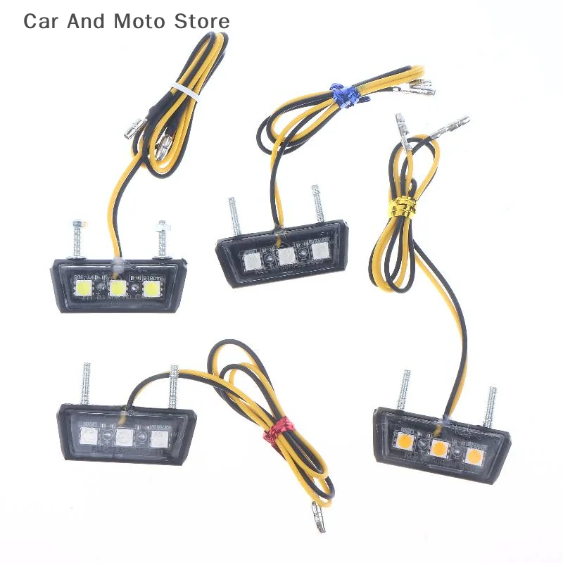 

12V LED Light Waterproof Motorcycle License Light Motorcycle License Plate Rear Tail Light Motorcycle License Plate Holder Light