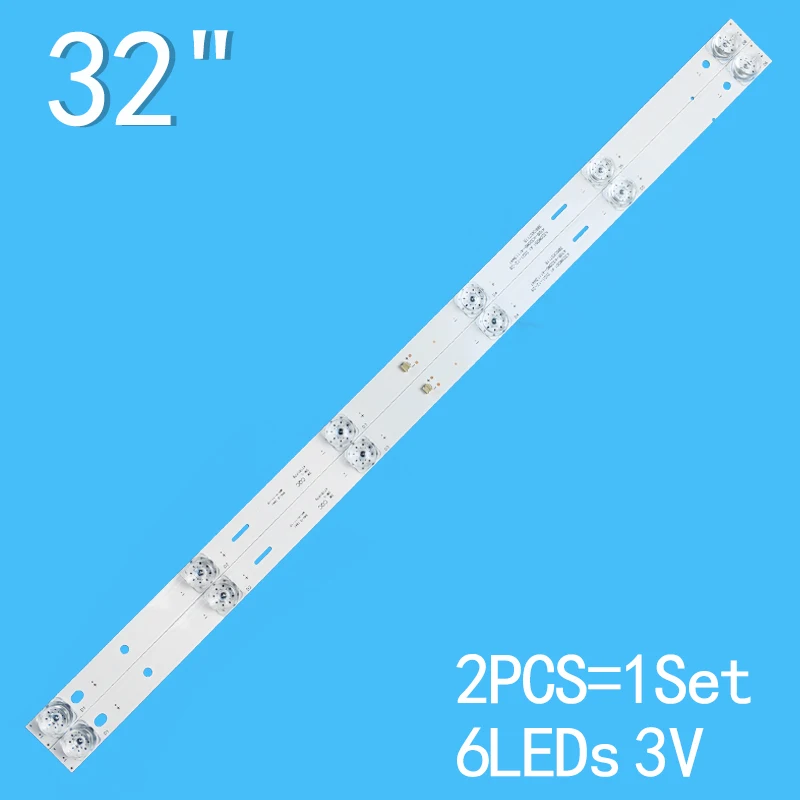 

2pcs Led Backlight Strip For 32PHS5034/60 32PHF5664 32M3080 4708-K320WD-A3113N11 A1113N41 K320WDD1 A3 A1 358M2C3 32HS522AN