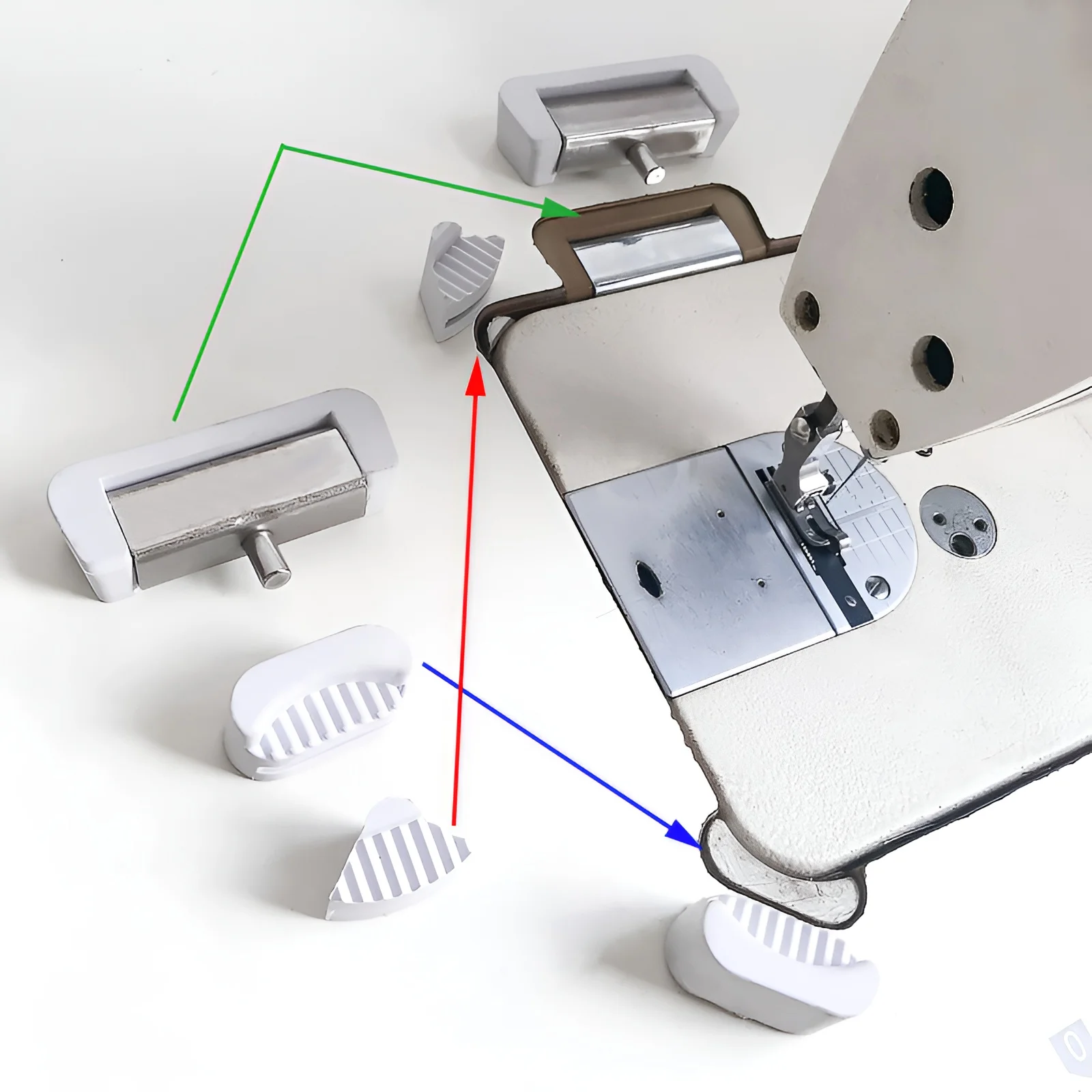 Computer flat car four corner pad synchronous car head oil pan pad shock-absorbing pad rubber pad machine head hook pad sewing m