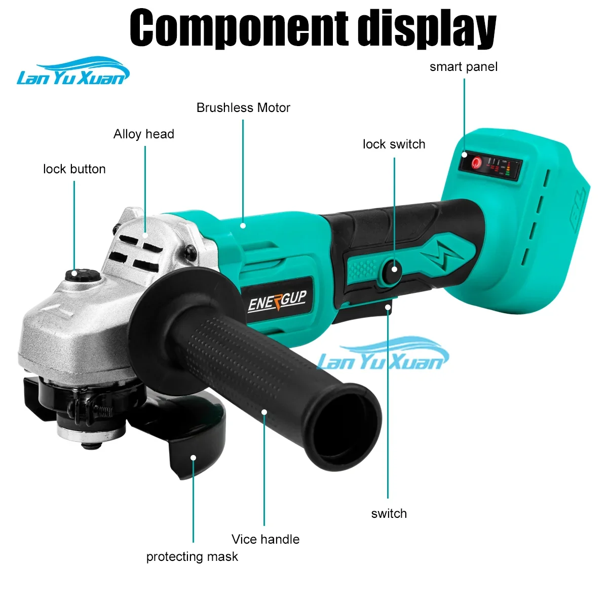 Steel Wood Concrete Sharpening Grinding Machine Cutting Polishing Brushless Metal Grinder Cordless Angle