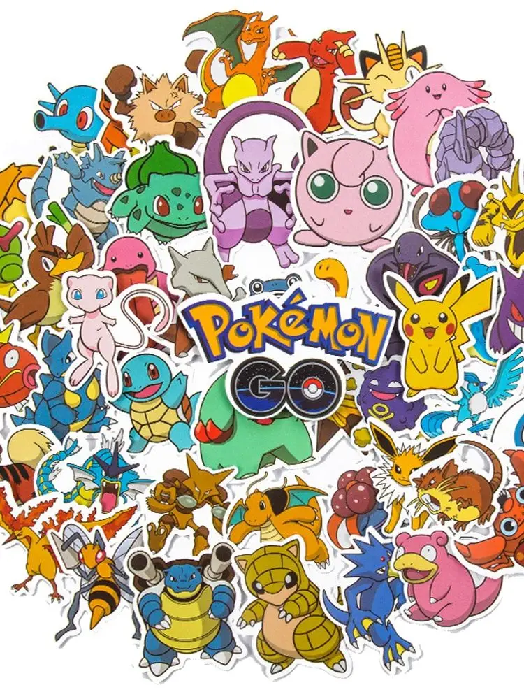 AliExpress TAKARA TOMY 10/30/50pcs Cartoon Anime Pokemon Pikachu Stickers Cute Graffiti Decals Decoration DIY Skateboard Phone Bike Sticker Fun for Toy