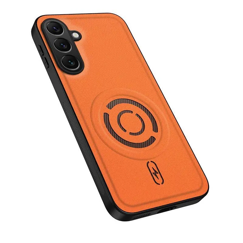 For Samsung S26FE Case New Leather Magnetic Nubuck Cover For Samsung S26 FE Shockproof Bumper Funda
