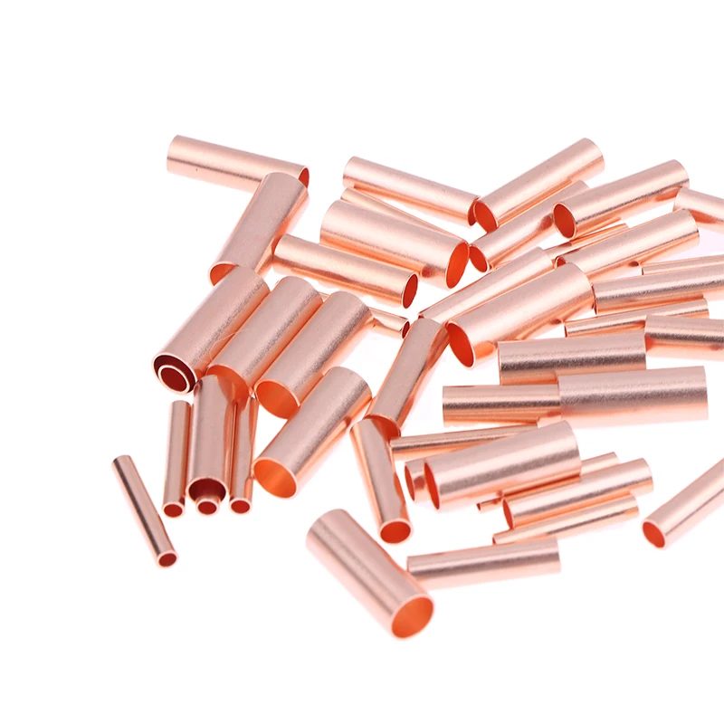 100Pcs 1/2.5/4/6mm Copper Ring Terminal Wire Connection Tube Bare Cable Battery Terminals Connectors For Electrical Wiring