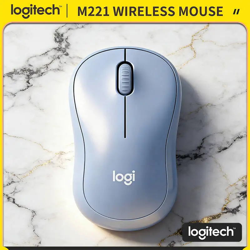 

Logitech M221 Wireless Silent Mouse - Ergonomic Grip, 90% Noise Reduction, 18-Month Battery, Ideal for PC Laptop Desktop
