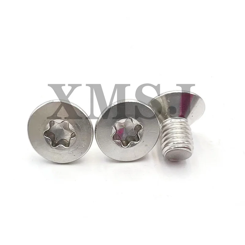 10/50pcs M1.6 M2 M2.5 M3 M4 M5 M6 M8 304 A2-70 stainless steel GB2673 Six-Lobe Torx Flat Countersunk Head Screw Six Lobe Bolt