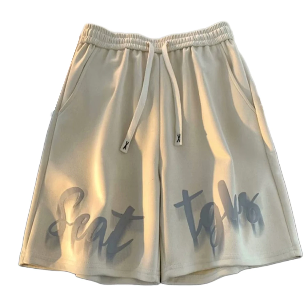 

Beach Wear Casual Summer Outing Men Korean Shorts Letter Printing Shorts Comfortable Loose Shorts Sportswear 2XL