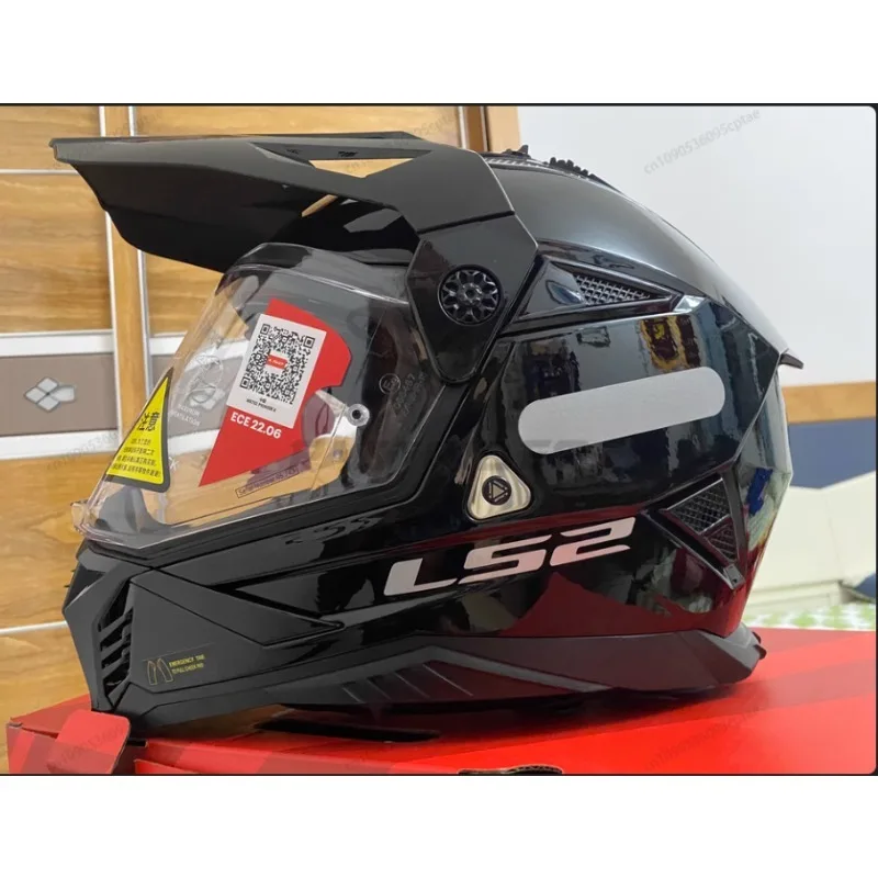 

LS2 Motorcycle Dual Lens Rally Helmet Men and Women Full Helmet Motorcycle All Seasons Universal Anti-Fog Helmet MX702