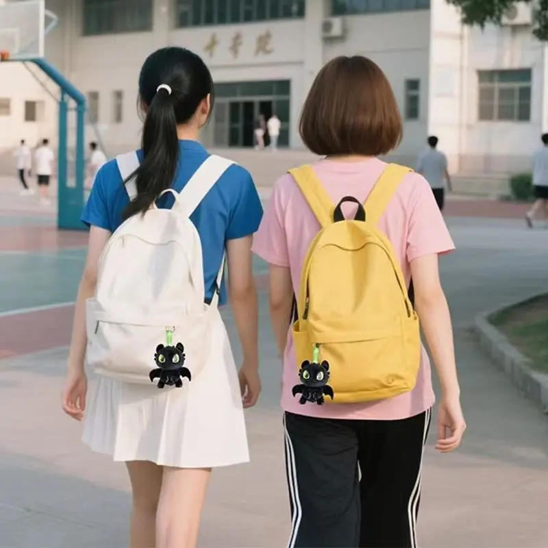 Cute Toothless doll plush toy genuine How to Train Your Dragon Night Sha Light Fury pendant couple keychain Emit light and sound