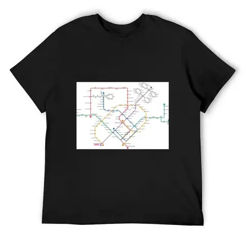 싱가포르 MRT 티셔츠 셔츠 그래픽 티셔츠 남자 티셔츠 탑핑 남성용 티셔츠