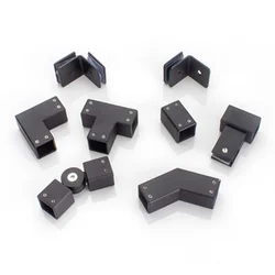 304 stainless steel 25 square pipe connector shower room glass fixing rod hardware accessories flange seat corner (WYL04)