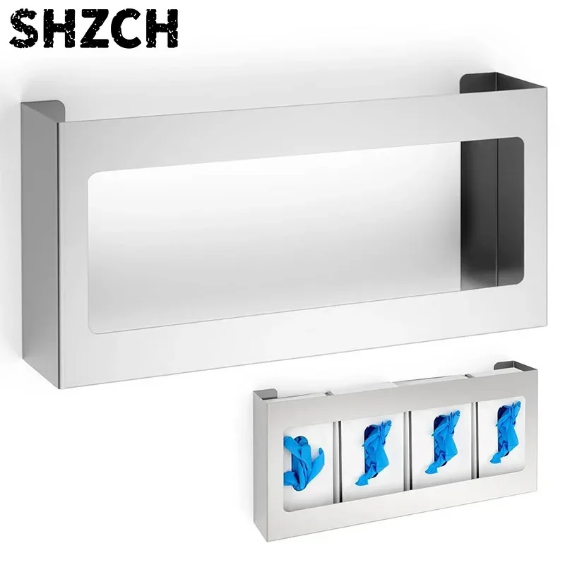 304 Stainless Steel Glove Box Bracket Wall-mounted Storage Rack Quadruple Glove Box Distributor