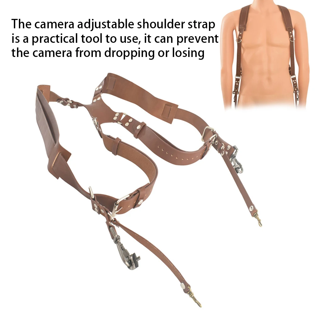 Leather Digital Camera Shoulder Harness Adjustable Portable Shooting Protective Photographing Strap Accessories