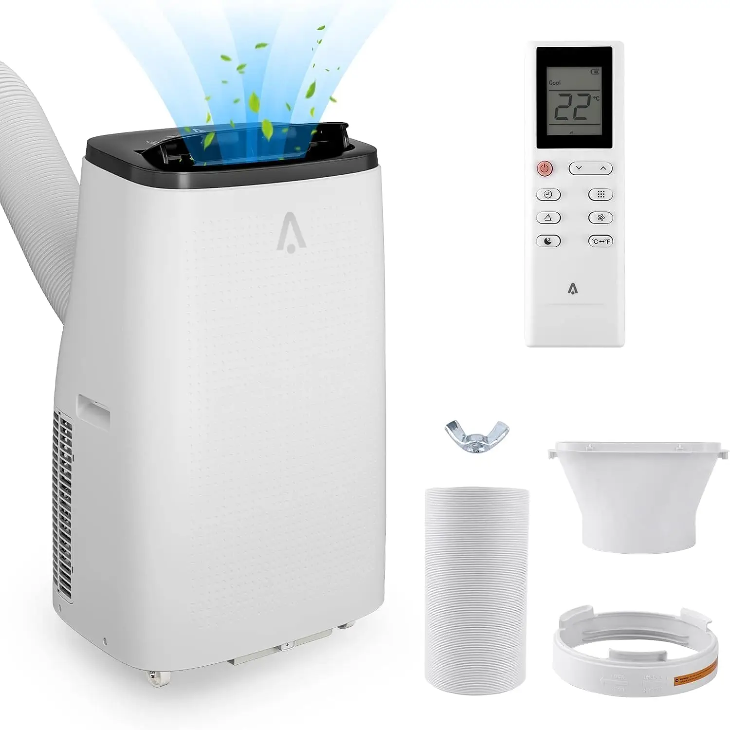 Aire acondicionado portátil de 14000 BTU, fresco hasta 750 pies cuadrados, unidad de CA 3 en 1, ventilador deshumidificador, Control remoto, temporizador de 24 horas para el hogar