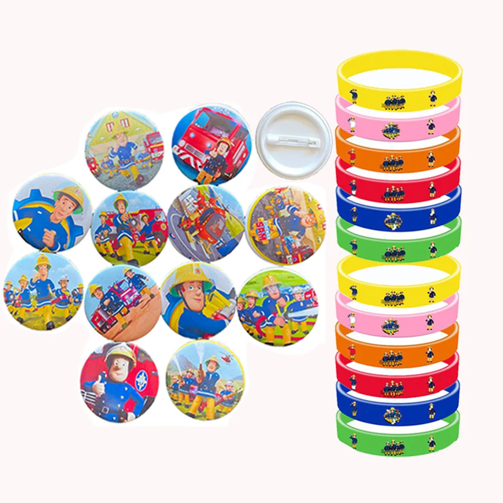 Firefighter Party Supplies Include Fire Truck Toy Kid  Firefighter Helmets  Stickers Accessories Toddler Birthday Gift