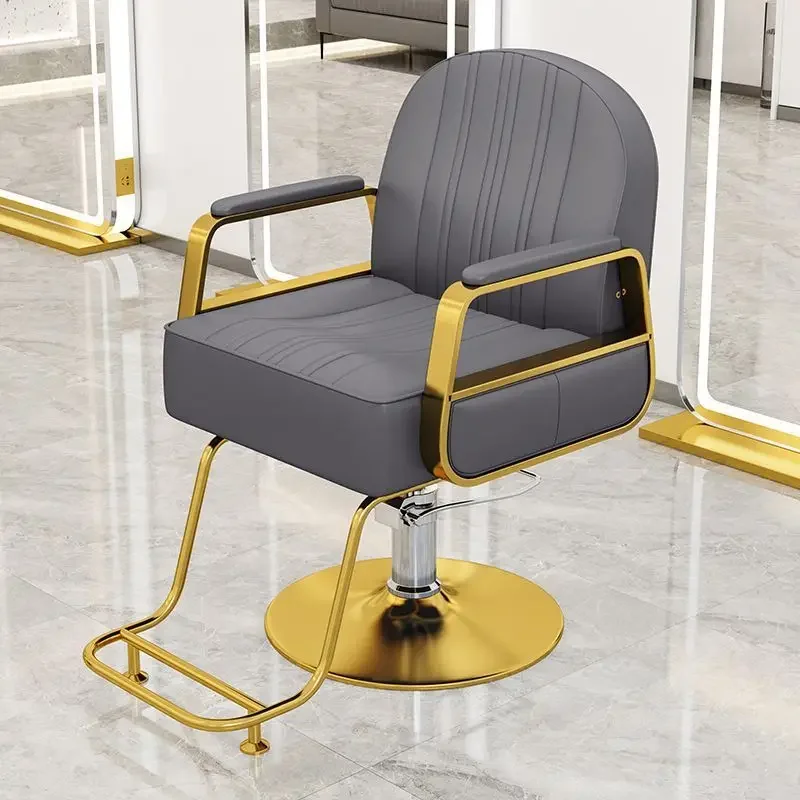 Poltrone da barbiere estetiche di lusso Poltrona da parrucchiere professionale girevole in altezza regolabile per pedicure Vanity Barberia Salon Furniture