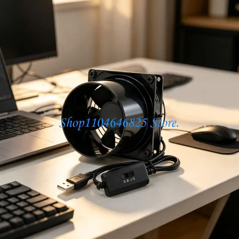 USB Powered Duct Fan with 3 Speed Selector for Bathroom Kitchen 3D Printer Case and Soldering Fume Exhaust Support Use for Daily