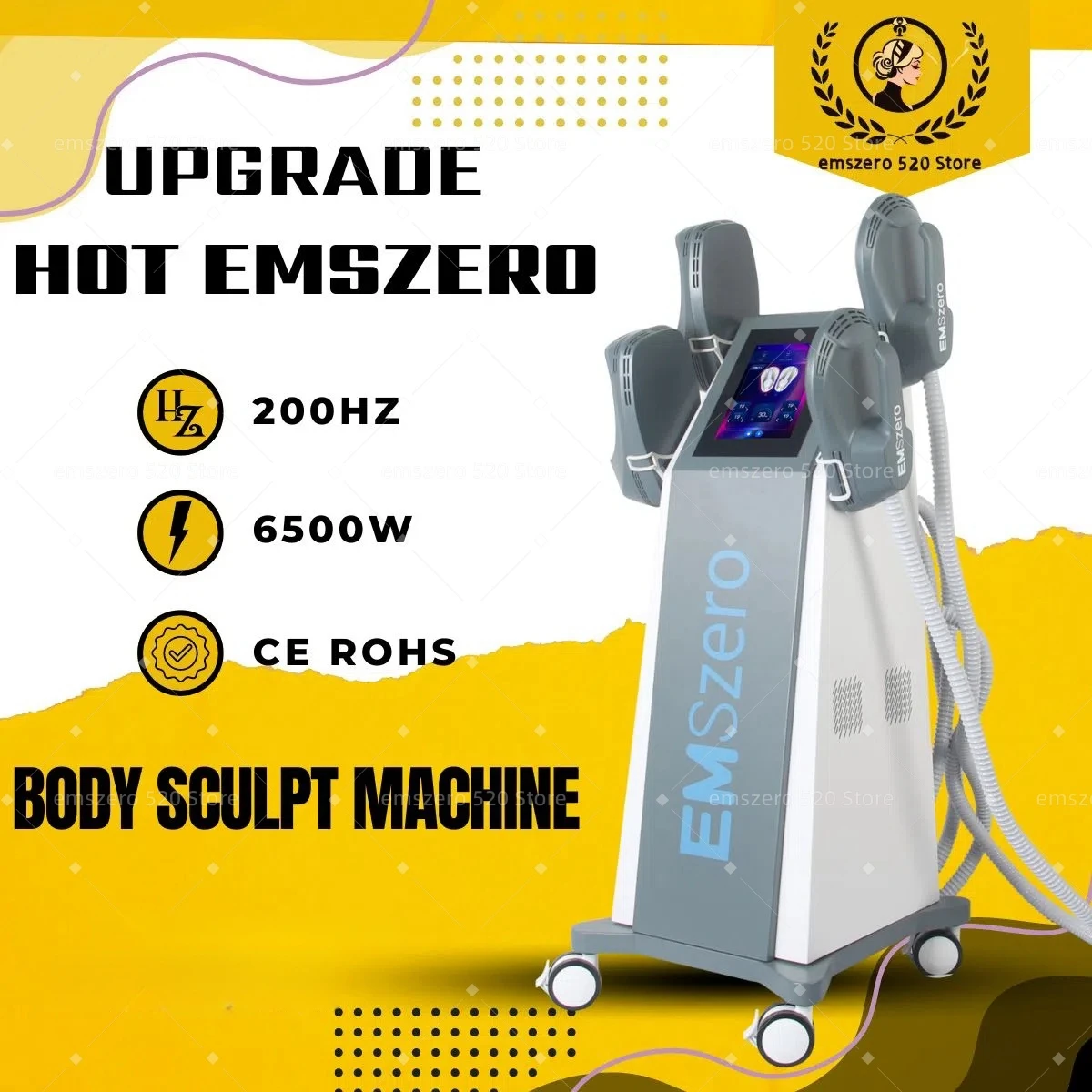 Professional EMSzero NEO 6500W RF Machine Hi-EMT Body Sculpting Fat Burning EMS Slimming Beauty Equipment