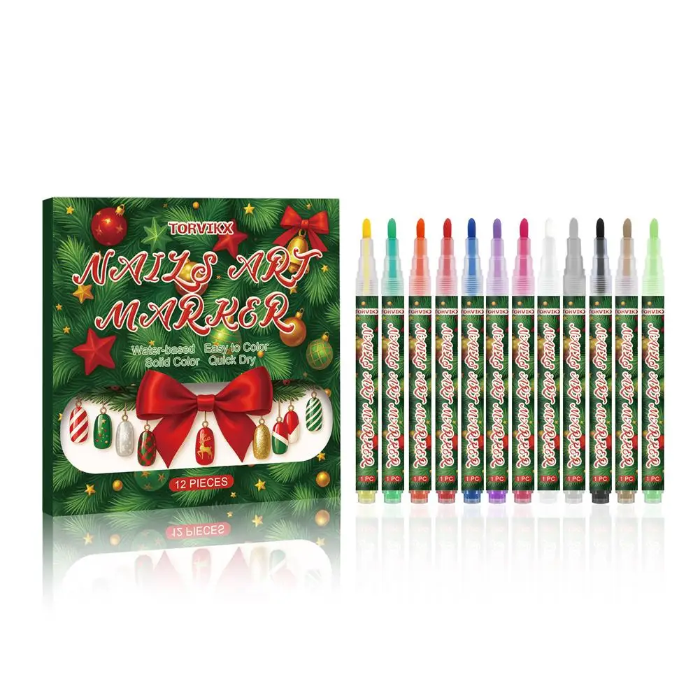 1 ensemble de marqueurs acryliques, marqueurs de contour à Double ligne, rêve brillant pour peinture de noël, dessin quotidien, bricolage, carte de vœux d'écriture