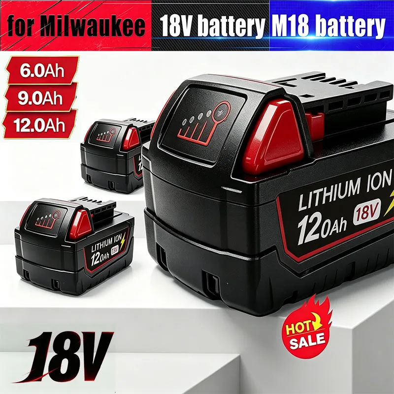 18V 12.0Ah For Milwaukee M18 battery 48-11-1815 48-11-1850 2604-22 2604-20 2708-22 2607-22 power Tools Battery