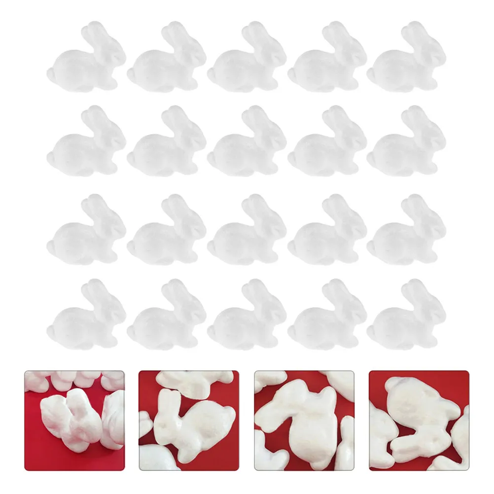 

Набор из 6,5-сантиметровых белых пенопластовых кроликов для творчества, пасхального декора и развития координации рук и глаз