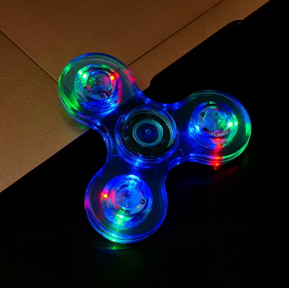 Fidget Spinner Stressabbau-Spielzeug Leuchtender LED-Licht-Fidget-Spinner Handspinner Leuchtet im Dunkeln EDC Figet Spiner Finger