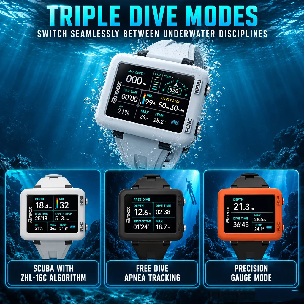 Reloj de buceo profesional con - Scuba Dive Computer Watch Nitrox reseña y precio