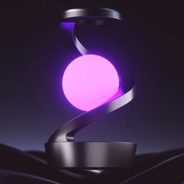 Creative Wireless Charging Night Light Floating Rotating Bedroom Colorful Atmosphere Light Desktop Visual Bedside Table Lamp