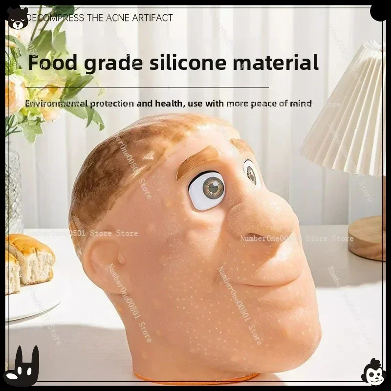 

Decompression artifact squeezing acne toy simulation big head model acne strawberry nose burst relieves anxiety and depression