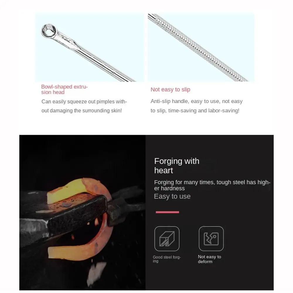 Ultrafijne celpuistjes Mee-eter Clip Moeitebesparend Roestvrij Acne Pincet Sterk Lichtgewicht Acne Naald Removal Tool Salon