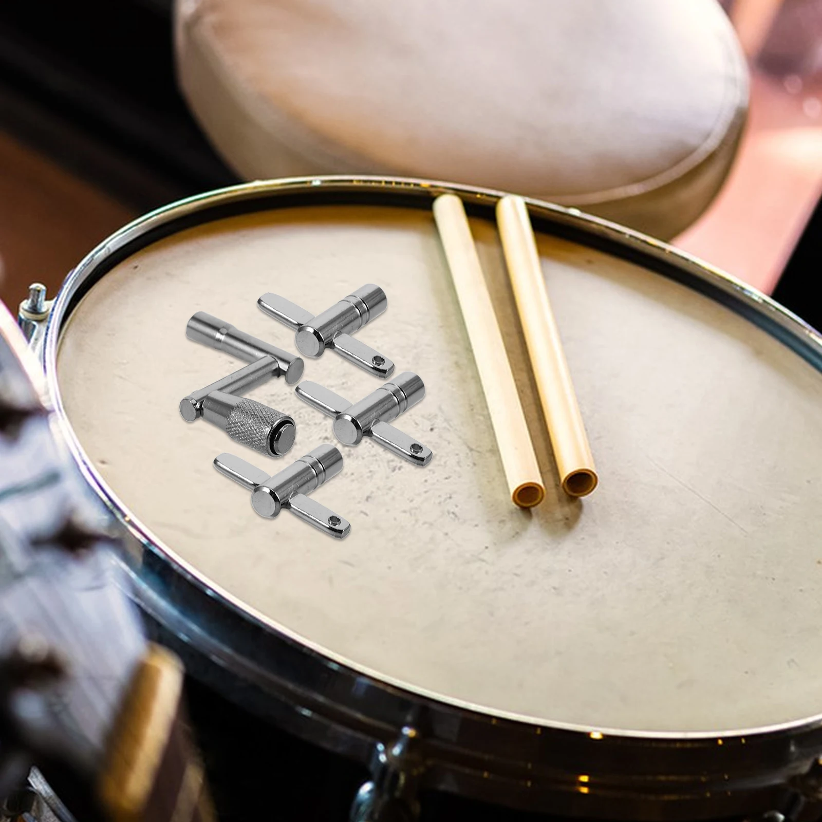 

1Set Drum Key Universal Z-Shaped and T-Shaped Drum Tuner Tool Precision Tuning Accessory for Drummers Key Snare Wrench