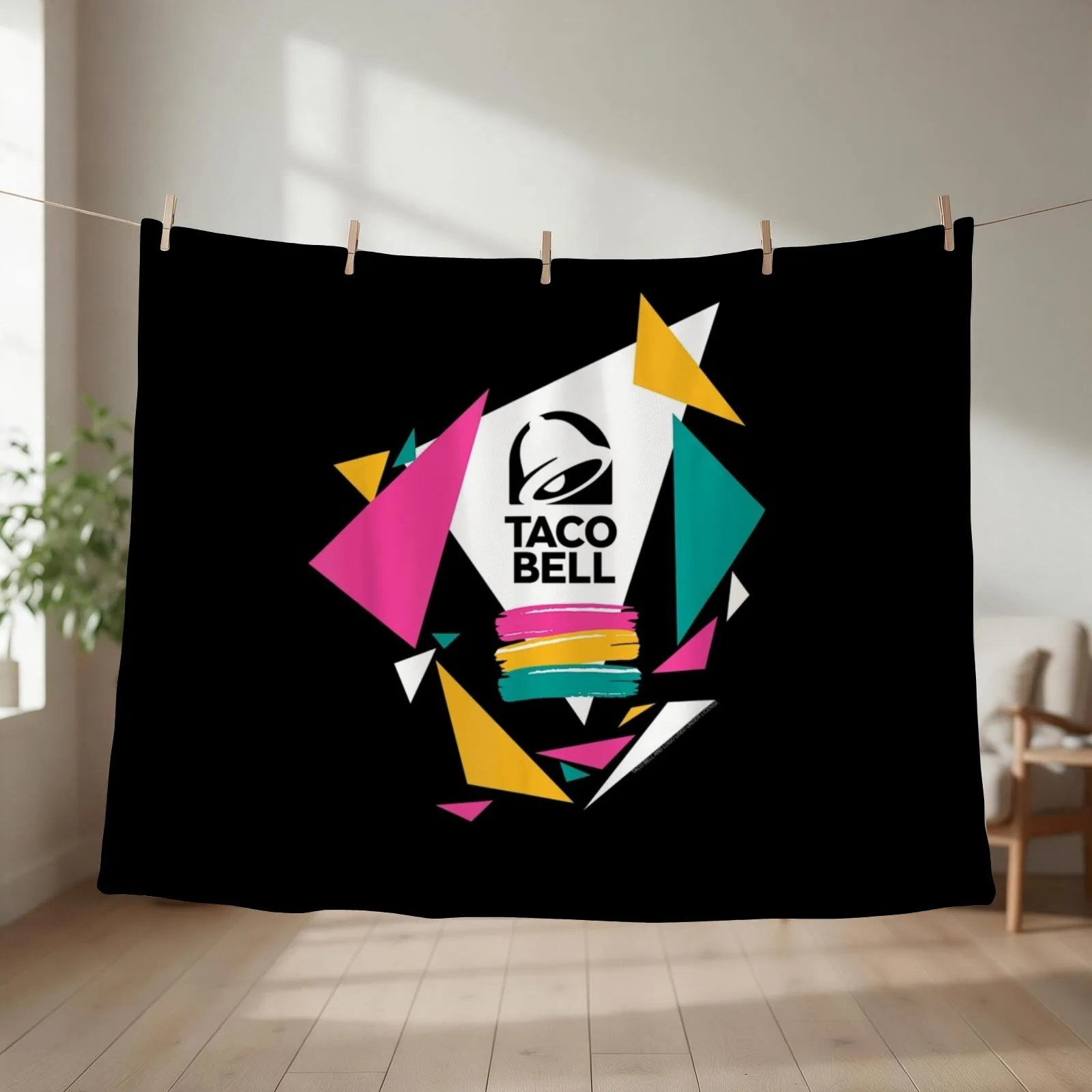 funny taco bell classic Throw Blanket couch cozy soft plush fuzzy picnic outdoor blanket