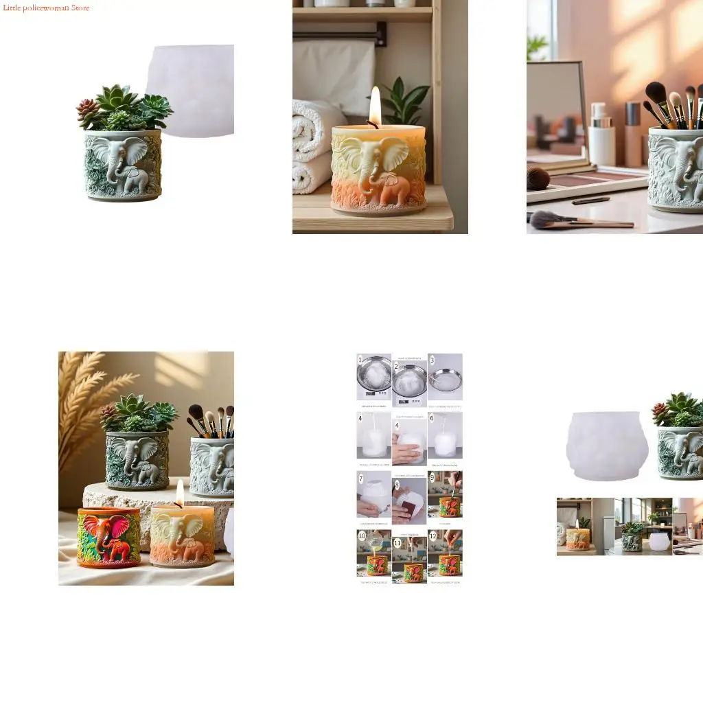 

F92D Силиконовая смола плесени Слон Флантатор Флантер MOULDS для ювелирных украшений ручной работы декоративные свечи и сочные