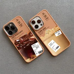 Milk Ice Latte American Coffee Phone Case for Iphone 16 11 12 13 14 15 Pro Max Mini X XR XS 7 8 Plus SE2 Shockproof Print Cover
