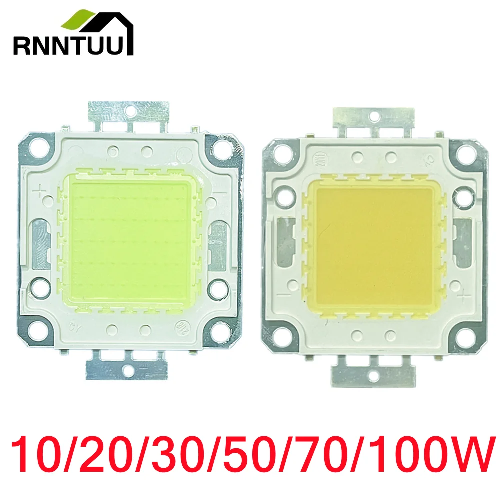 Módulo COB de diodos para foco al aire libre, bombillas de luz integrada de jardín, 10/20/30/50/70/100W DC 12V 36V