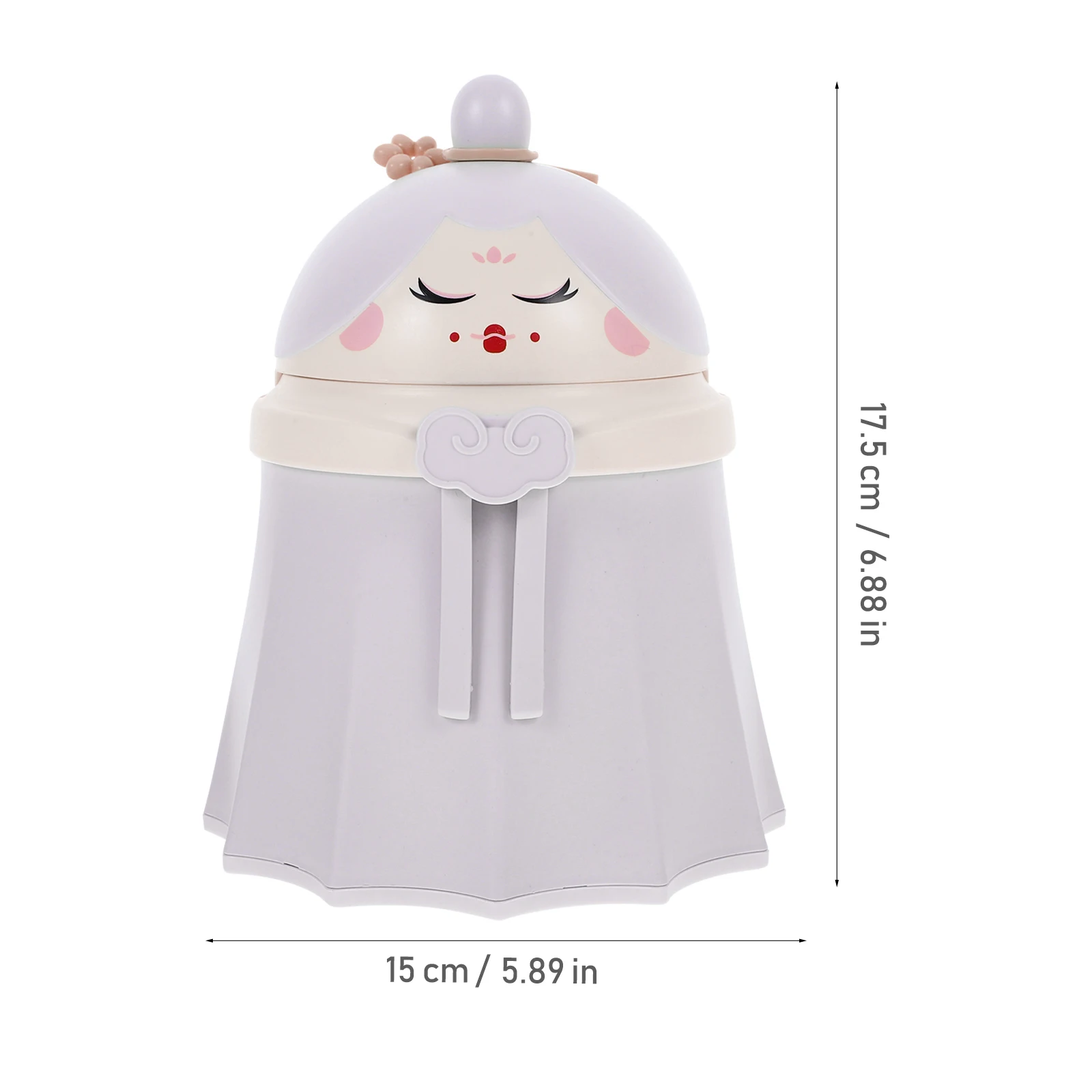 

Mini Cartoon Princess Desktop Trash Can Small Garbage Bin with Lid Office Table Wastebasket Cute Decorative Small Trash