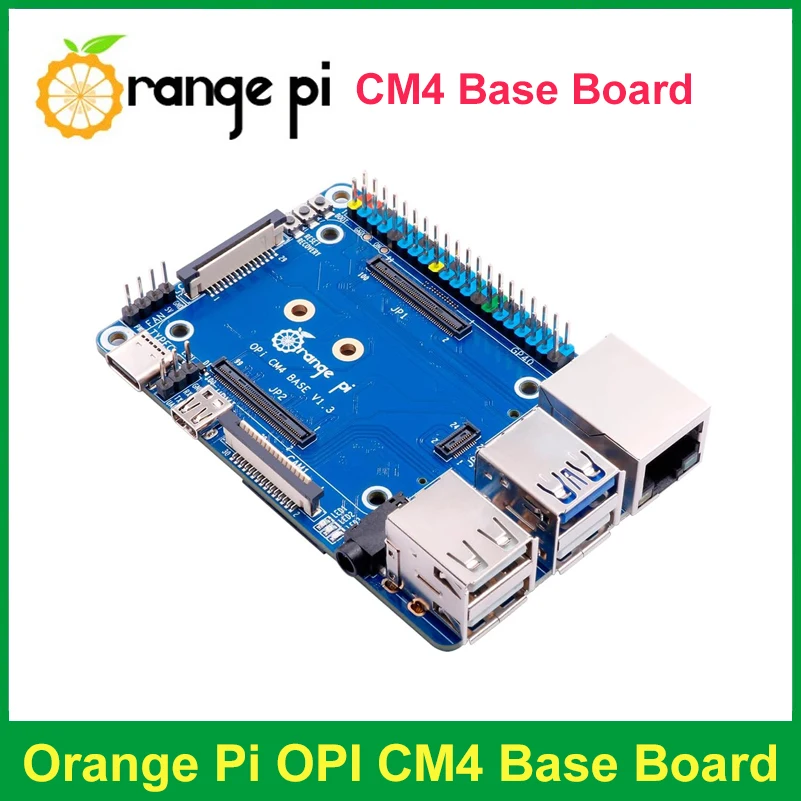 

Orange Pi CM4 Base Board Compute Module 4 Connector With 40Pin GPIO Interface M.2 M-Key Slot RJ45 Gigabit LAN Port USB