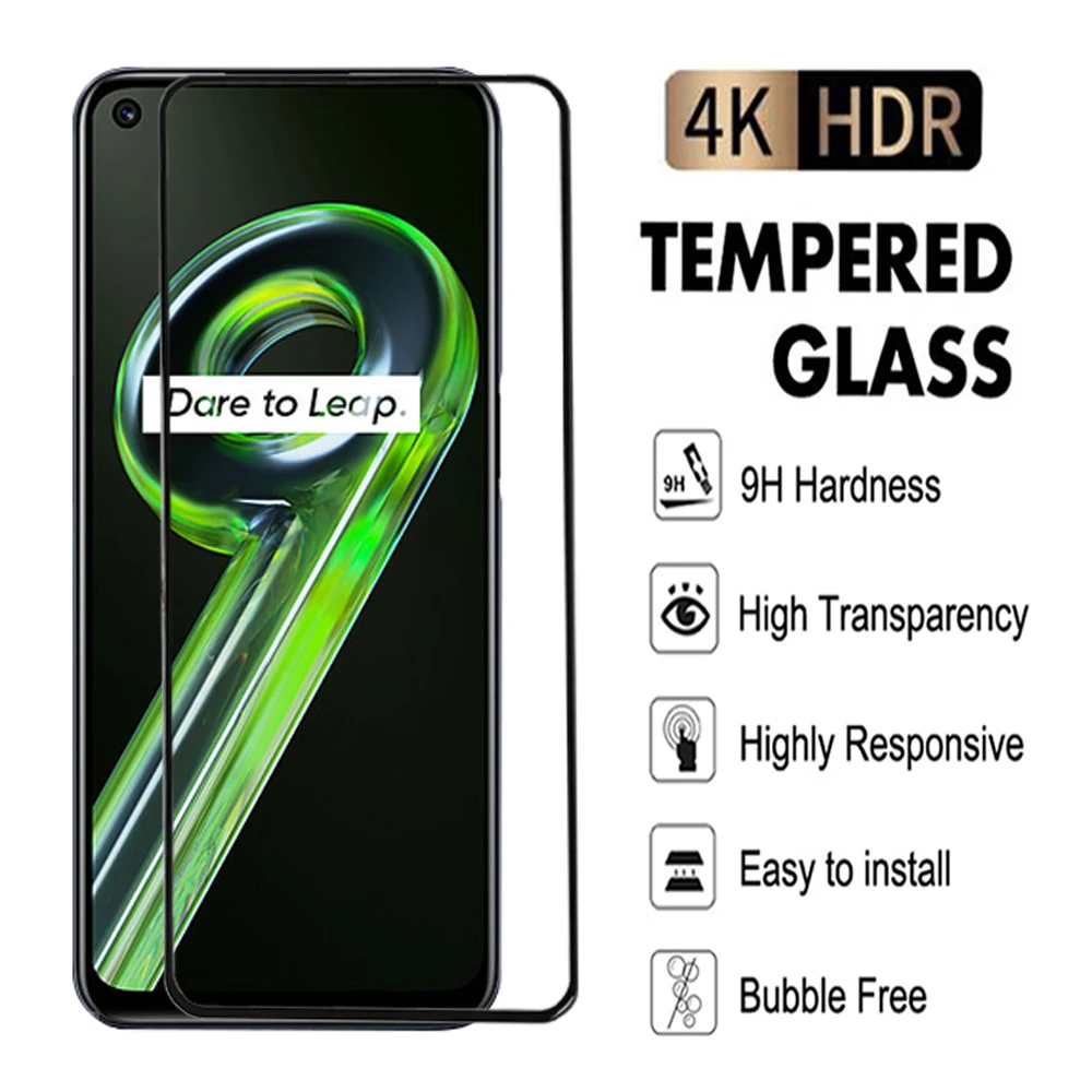 9D Clear Full Cover Protective Tempered Glass For Realme 8 9 10 11 Pro Plus 4G 5G Speed Screen Protector Transparent glass Film