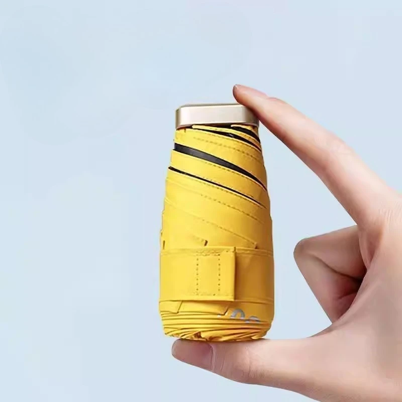 

5-Fold Ultra-Light Sun Umbrella: Phone-Sized Portable Capsule Design, Windproof & UPF 50+ Sun Rain Protection for Travel